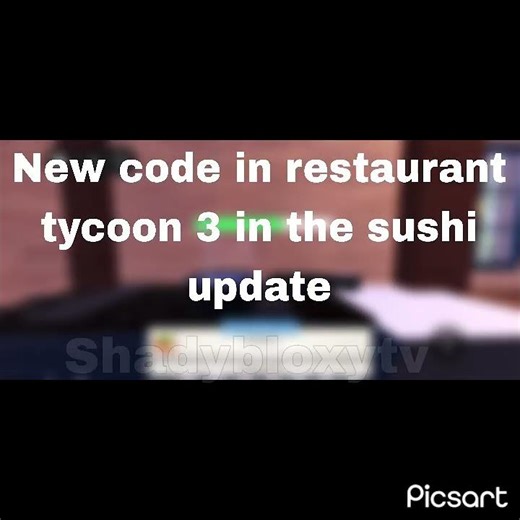New code in restaurant tycoon 3 sushi update #roblox #audio