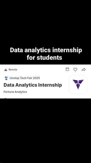 Data analytics internship for students and freshers