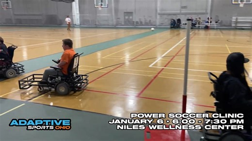 Learn the first competitive sport designed for power wheelchair users! Adaptive Sports Ohio's Power Soccer Clinic is 1/6 at 6 PM at the Niles Wellness Center. The clinic is open for any person with a primary physical disability. Daily power chair use NOT required. All equipment is provided. #AChanceToPlay #AdaptiveSportsOhio #adaptivesports #powersoccer #northeastohio #nilesohio #youngstown #youngstownohio | Adaptive Sports Ohio