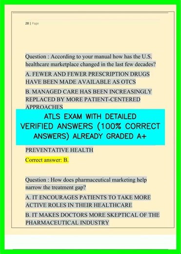 ATLS EXAM WITH DETAILED VERIFIED ANSWERS 100% CORRECT ANSWERS ALREADY GRADED A+ video