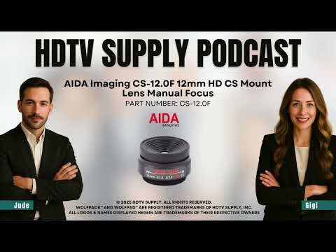 AIDA Imaging CS-12.0F 12mm HD CS Mount Lens Manual Focus