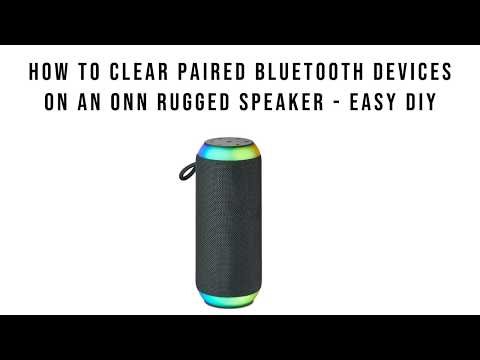 How to Clear Paired Bluetooth devices on an ONN Rugged Speaker - EASY DIY