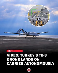 A drone just leveled up naval warfare. 🔥 Turkey's Bayraktar TB3, medium-altitude long-endurance (MALE) unmanned combat aerial vehicle (UCAV), successfully completed its first international deployment aboard the TCG Anadolu. Participating in NATO’s Steadfast Dart 2026 exercises, the TB3 demonstrated full autonomous capabilities, taking off from the short-deck amphibious assault ship to engage surface targets with precision MAM-L munitions. As drone warfare evolves, the ability to launch heavy hi