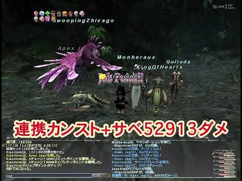 FF11【続編】獣使いペットサベッジ光2連携カンスト99999ダメージ【ドー門:コウモリ・魚・カニ編】BST hits for 99999 SC 【ENG Sub】 #ff11#ffxi #mmo