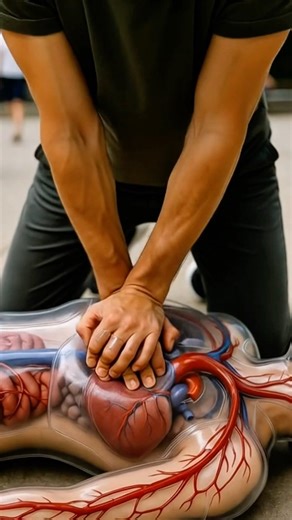 CPR Demo: How to Perform Chest Compressions Correctly #animation