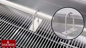 Rotisserie Grill Stainless Steel Charcoal Spit Roaster, 50" Pig Lamb Hooded Roaster Charcoal Spit with 30W Motor & Adjustable Height Lockable Casters for Outdoor Camping Party, Rated 150 LB