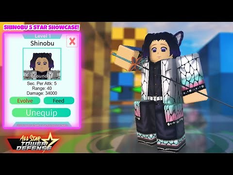 FLOWER TRAINER (SHINOBU) 5 STAR SHOWCASE! CRUSHED BOX 3 UNIT! - ALL STAR TOWER DEFENSE