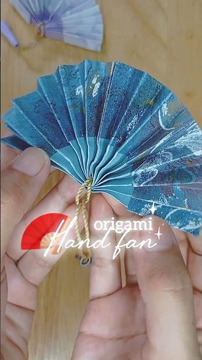 Origami hand fan 🪭✨ with a tassel 💖 #origami