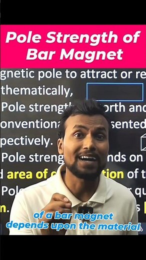 12th Magnetism & Matter | Pole Strength of a Bar Magnet | #asdphysics