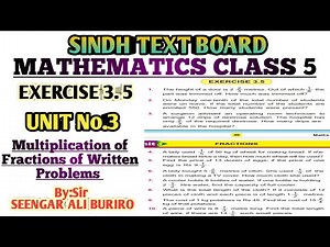 Written Problems of Multiply of Fractions | Exercise 3.5 Math class 5 | Math Grade 5 | Mathematics 5