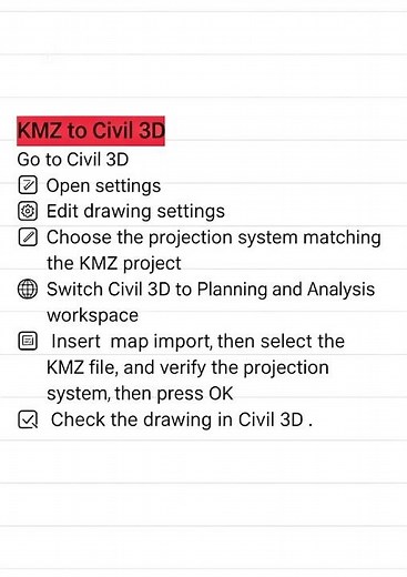 Convert Kmz file to civil 3d drawing