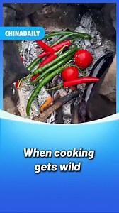 741K views · 1.7K reactions | #Cooking techniques are breaking free from tradition with people now cooking with shattered crockery, shovels, and even plunging ingredients straight into roaring charcoal pits. Would you try this cooking method? #food #DIY | China Daily | Facebook
