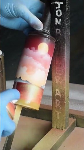 Spray can art #spraypaint #art #learnwithme #shorts