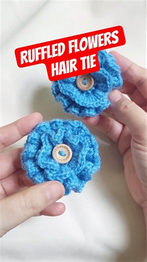 Ruffled Flowers Hair Tie #crochetph
