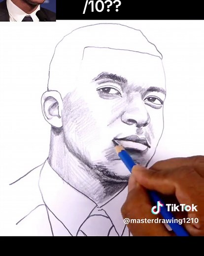 Drawing Kylian Mbappé Step by Step