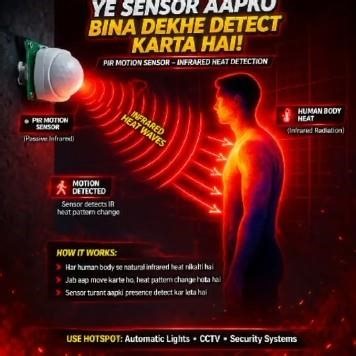 This sensor can detect you with heat😨😱😨PIR sensor explained in 30 seconds #pirsensor #arduino