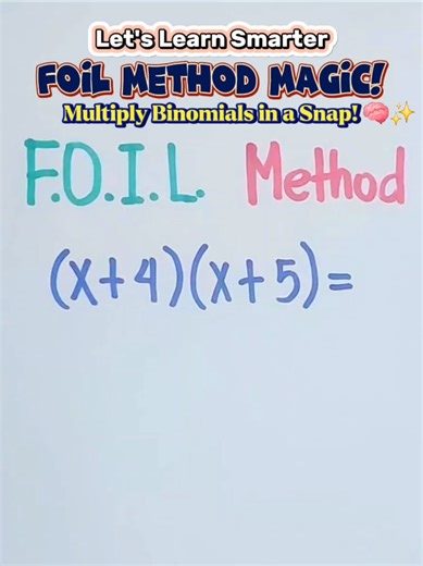 FOIL Method: Multiply Binomials Easily and Fast!