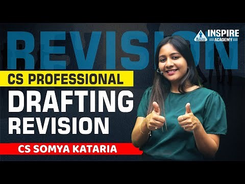 CS Professional Drafting | Lec 1 | Revision series | CS Somya Kataria