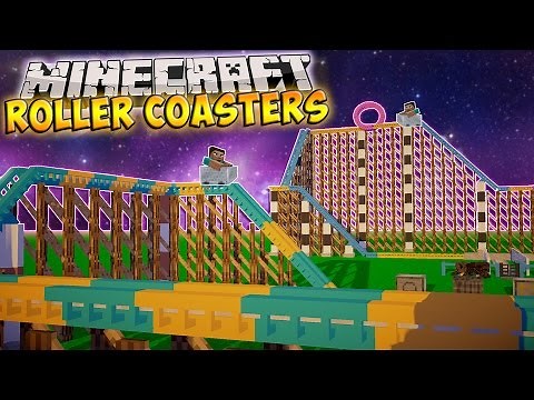 Minecraft Mods: ROLLERCOASTERS MOD - Build, Color, and Create Custom Rollercoasters! (Mod Showcase)