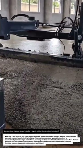 Extreme Concrete Laser Screed in Action – High-Precision Floor Leveling Technology!.