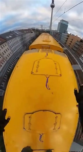 Berlin Metro Train Surfing POV (GoPro) | U-Bahn Rooftop Rid #funny #fishing #youtubeshorts #whale