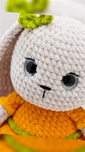 Large plush bunny NO-SEW crochet pattern. Amigurumi plushie.