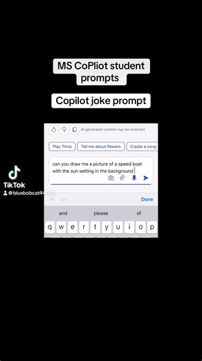Using MS CoPliot to create jokes and get our students to start using AI tools. Good to share your ideas, how you have been using CoPliot in your teaching. #copliot #edutok #edutok #ai #eductionai