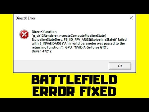 FIX Battlefield 2042 DirectX Function Error g_dx12Renderer, DXGI ERROR DEVICE HUNG/REMOVED Error