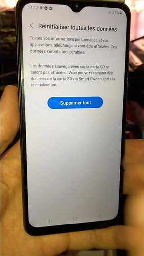 Réinitialiser toutes les données Samsung galaxy a12