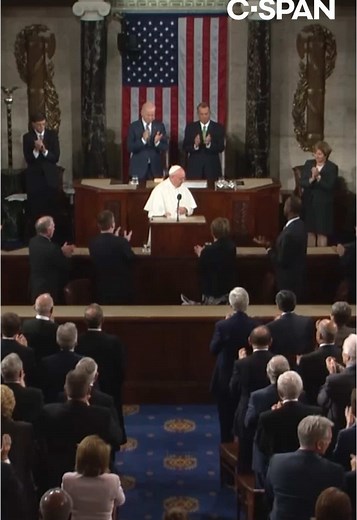 Sept. 24, 2015: Pope Francis became the first pontiff to address a joint session of Congress during his lone visit to the U.S. as head of the Catholic Church in 2015. “A nation can be considered great when it defends liberty as Lincoln did, when it fosters a culture which enables people to dream of full rights for all brothers and sisters, as Martin Luther King sought to do; when it strives for justice and the cause of the oppressed, as Dorothy Day did by her tireless work, the fruit of a faith