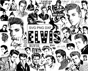 55 SVG Elvis Presley Rock & Roll King Classic Music Icon Mega Pack | Svg Dxf EPS PNG Files | Instant Download | Vector Cricut - Etsy