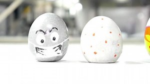 'Invincible' concrete eggs for Russian Easter