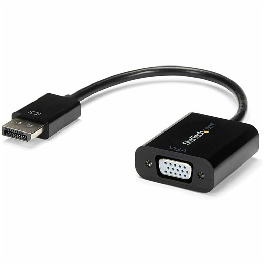 StarTech DisplayPort to VGA Adapter, Active DP to VGA Converter, 1080p Video, DP to VGA Adapter Dongle (Digital to Analog), DP 1.2