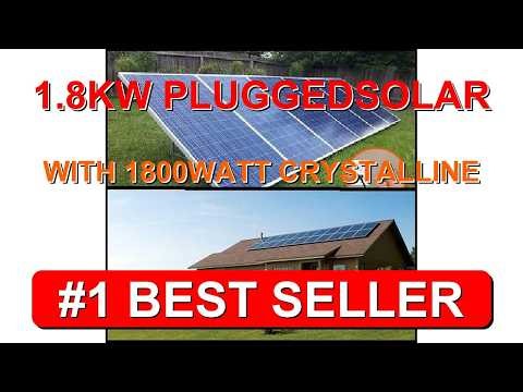 1.8KW PluggedSolar with 1800Watt Crystalline Solar Panels and Micro Grid Tie Inverter - B008AQS4AY