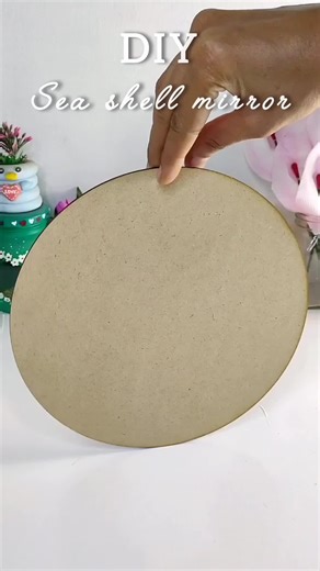 DIY Beautiful Sea Shell Decor Mirror 🐚 #craft #arts #fyp #artprocess #artsjem