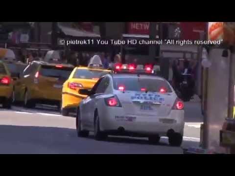NYPD responding police car rumbler siren sound effects New York 2014 HD ©