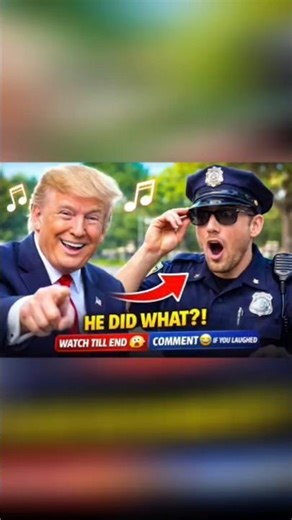 HE DID WHAT?! 😳 Trump Pranks Police Then Starts Singing 😂🎤 #shorts #trump #trending #viralshorts