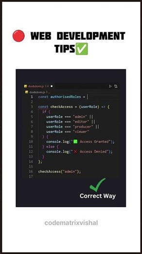 How to Check User and Admin Access Efficiently in Web Development Using JavaScript