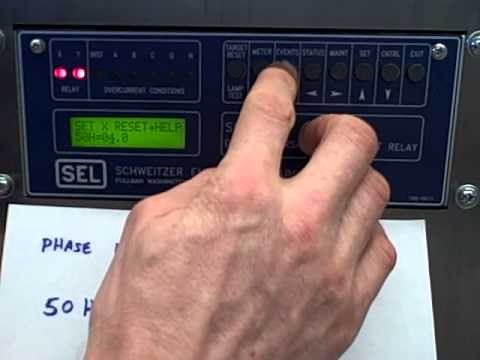 Protective relays -- demo unit (SEL-501 relay instantaneous overcurrent trip)