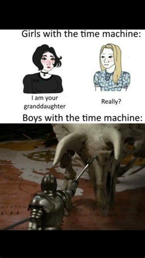 Girls with Time machine Vs Boys with Time machine #memes