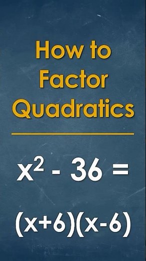 Factoring x² – 36 with the Diamond Method!