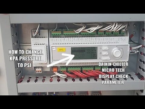 how daikin chiller micro tech display parameter checking/daikin chiller kpa pressure chang with psi