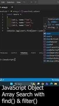 JavaScript object array search with filter() and find()