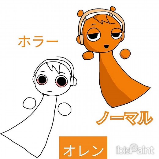 (グロ注意)絵が下手な自分がスプランキーに出てくるオレンを描いてみた