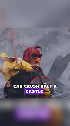 Bomb is definitely not the strongest bird in Angry Birds. #fyp #angrybirds #bomb #chuck #animation