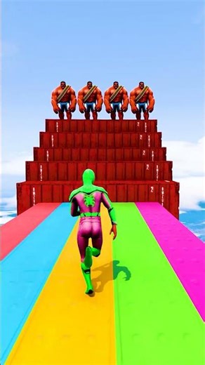 GTA 5 Epic Water Ragdolls | Spider-Man Jumps / Fails ep.14576 #shorts