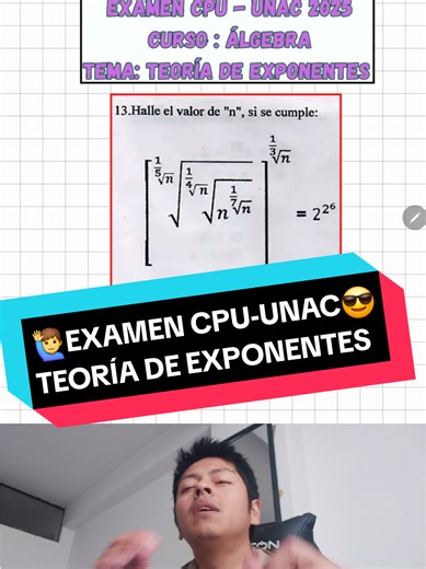 Domina la Teoría de Exponentes para el CEPRE UNAC 2025