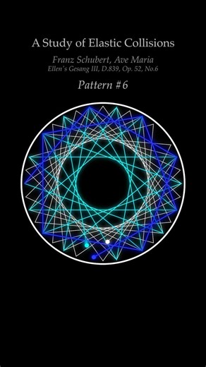 Elastic Collisions Dancing to Schubert's Ave Maria (Part 3) #satisfying #physics #simulation
