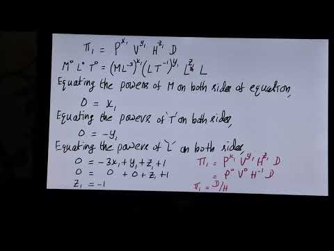 Application of Buckingham's Pi Theorem