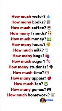 Daily English with HOW MUCH & HOW MANY 📖